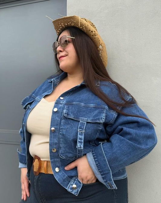 Campera jean cargo