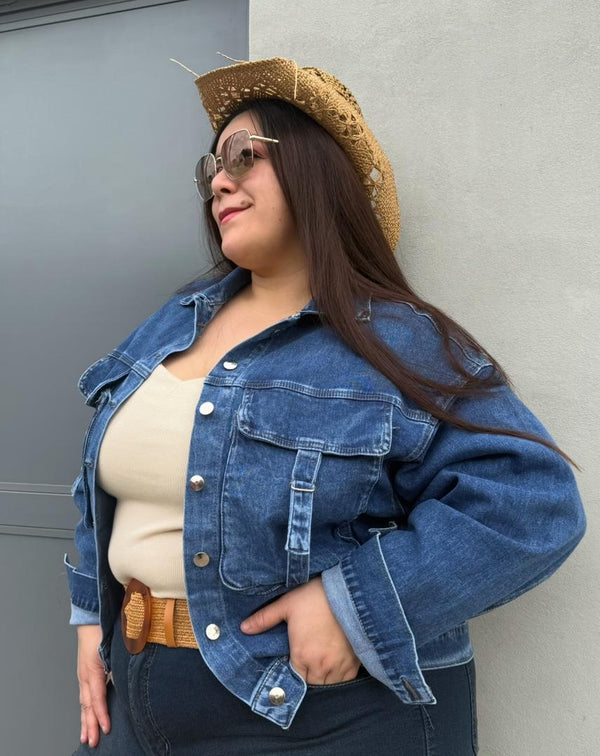 Campera jean cargo